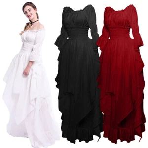 Mittelalterliche Renaissance Frauen Gothic Kleid Karneval Party Cosplay Kostüme - Bild 1 von 13