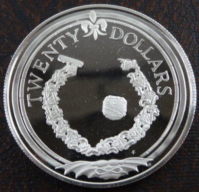 Brazalete de oro de plata esterlina .925 1985 Islas Vírgenes Británicas prueba $20 KM #72 Foto 1 de 4