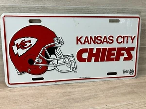 Vintage Kansas City Chiefs Football License Plate 1993 NFL Metal 12X6 Auto Tag - Picture 1 of 3