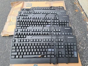Lot Of 5 Lenovo SK-8825/KB1021/KU-0225 USB Computer Keyboards  - Picture 1 of 5
