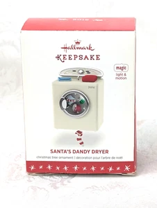 Hallmark 2016 Santa's Dandy Dryer Magic Ornament Light & Motion - Picture 1 of 4