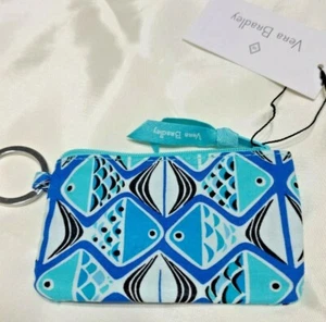 Vera Bradley's ZIP ID CASE in GO FISH BLUE Pattern, Wallet, 3" x 5" NWT - Picture 1 of 8