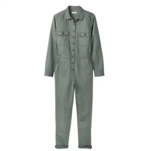 Neu mit Etikett $ 198 Outerknown Utility Langarm-Overall Meer Knopfleiste grün Medium - Bild 1 von 9
