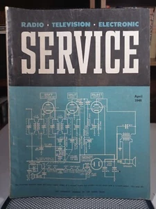 AC/DC 5-Röhren Gleichrichter Radio Fernsehen Electronic Service Magazin April 1946 - Bild 1 von 2