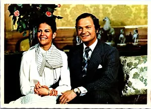 6x4" Postcard Sweden - Carl XVI Gustaf, King of Sweden, Miss Silvia Sommerlath - Picture 1 of 2