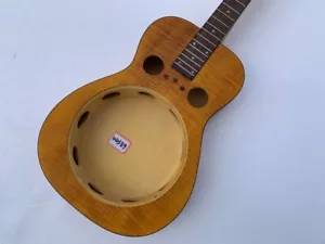 DIY Project Tiger Maple Top Dobro Resonator Guitar Body, Rosewood Fretboard Neck - Picture 1 of 11