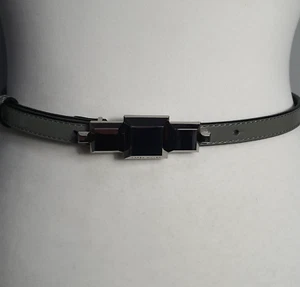 KAREN MILLEN Patent Leather Belt Mirror Buckle Gladiator Hipster/Waist Size S/M - Picture 1 of 22