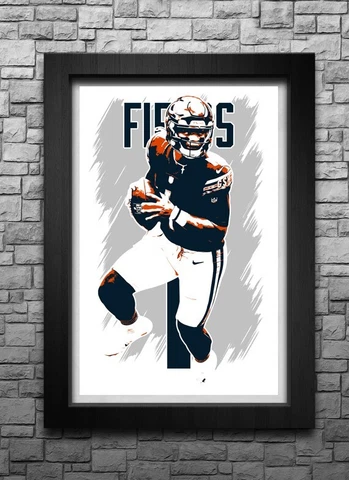 JUSTIN FIELDS art print/poster CHICAGO BEARS FREE S&H! JERSEY Cover