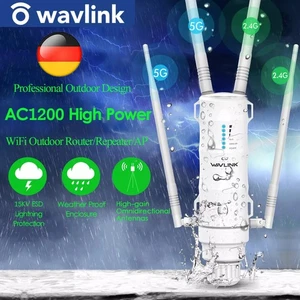 1200 Mbps Wavlink Dual Band AC1200 Outdoor WiFi Range Extender Booster POE High - Zdjęcie 1 z 18
