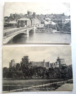 2 Vintage 1910er Prelinen Postkarten Stadtansichten von Windsor Castle, London, UK - Bild 1 von 2
