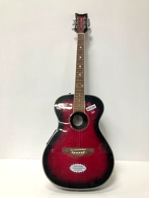 Daisy Rock 6222 Electric Acoustic Guitar Cherry Red & Black With Snowflake Inlay - Image 1 of 4
