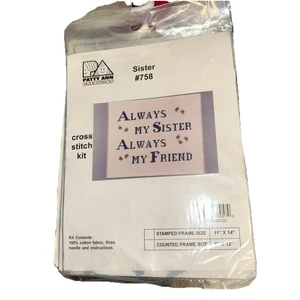 Always Me Sister Always My Friend  Cross Stitch Kit Patty Ann Creations 758 New - Picture 1 of 2