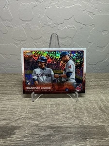 2015 Topps Chrome Update Francisco Lindor Rookie Debut Sparkle RC #US286 Indians - Picture 1 of 1