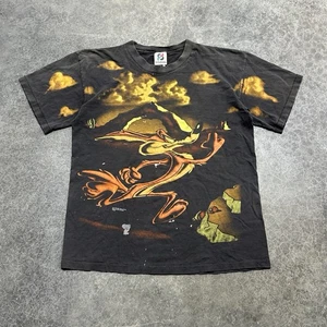 Wile E Coyote & Road Runner - 1995 Warner Bros. Shirt - All Over Print - L - Bild 1 von 6