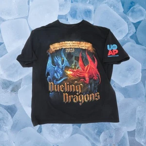 UNIVERSAL STUDIOS Halloween Horror Nights 2023 Dueling Dragons UOAP Shirt Large - Picture 1 of 10