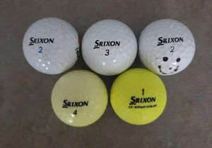Srixon Mixed Golf Ball Lot Of 5 - Picture 1 of 2