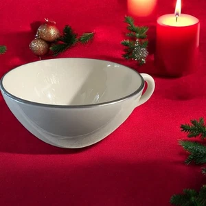 1 Lenox Olympia Platinum TeaCup Flat Cup White With Trim Vtg retired USA Disc - Picture 1 of 11