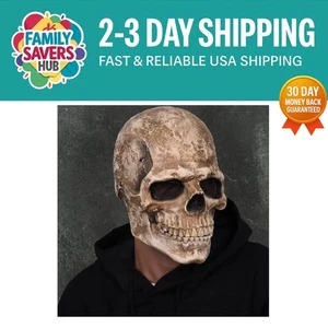 Halloween Skull Mask with Movable Jaw - Scary Costume Prop for Unisex Adults - Picture 1 of 10