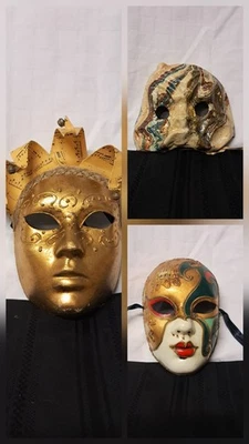 Venetian Fancy Carnival Masks (3) - Image 1 of 4