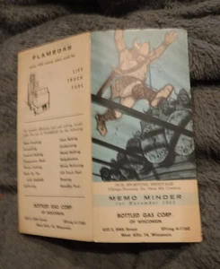 BOTTLED GAS CORP. OF WISCONSIN 1962 NOVEMBRE MEMO MINDER BLOCCO NOTE VINTAGE - Foto 1 di 4