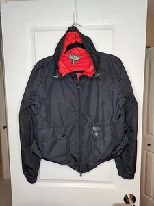 L-RL Ralph Lauren Active Damen Gr. Large Mesh gefütterte belüftete Jacke schwarz/rot NEU - Bild 1 von 8