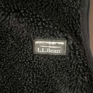 L.L. Bean Long Sherpa Fleece Full Zip Vest Women’s Sz L-PET Black ID 516724 - Picture 1 of 9