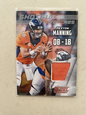 2014 Score Shotgun Swatches Peyton Manning #SS-PM Denver Broncos NM - Image 1 of 2