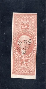 US #R92a Revenue stamp used 1862, CV $700 - Picture 1 of 2