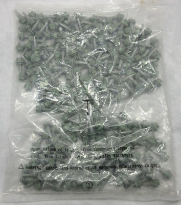 Tornillos hexagonales autorroscantes Atlas 1/4"-14 x 7/8" omaco en gris pizarra 250 unidades #12 Foto 1 de 4