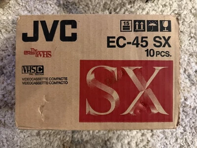 全新 / 密封 JVC EC-45 SX - 45 分钟摄像机 VHSC 磁带盒 10 件! — 第 1/3 张图片