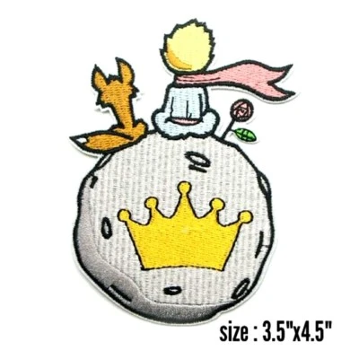 The Little Prince, the Rose and the Fox in His World  Iron On Embroidery Patch - Image 1 of 4