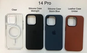 Original Apple Silicone Leather Clear Case with MagSafe for Apple iPhone 14 Pro - Picture 1 of 1