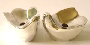 PORTAVELAS MINI DANSK PARA PÁJAROS PLATEADOS 2" DE LARGO - Imagen 1 de 6