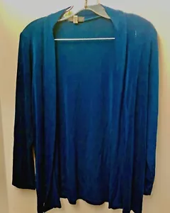 Giacca donna MADE IN HEAVEN blu navy taglia Slinky maglia da viaggio aperta davanti - Foto 1 di 3