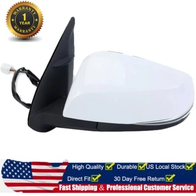 Espejo retrovisor lateral térmico blanco perla para Toyota Tacoma 2016-2023 Foto 1 de 4