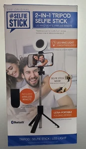 📹 ReTrak Selfie Stick 2 in 1 Tripod Led Ring Light & Wireless Remote Portable - Photo 1 sur 4