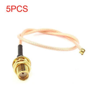 (5) Pcs RG178 SMA to uFL/u.FL/IPX/IPEX RF Female Co-Ax Adapter Cable 12cm FPV - Picture 1 of 3