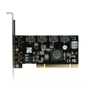 PCI to 4 Port SATA 2.0 Serial ATA RAID Converter I/O Card Sil3124 Chipset - Picture 1 of 4
