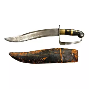 Antico coltello da combattimento indiano indiano grande Kukri Gurkha con scudo - Foto 1 di 11