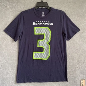 Russell Wilson Shirt Seahawks NFL #3 Youth XL Blue Crew Beck Cotton Short Slv - Picture 1 of 11