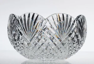 Seltene von Gerry Daly signierte Kristall geschliffene Glas Kinsale überbackene Schüssel 8,5 x 6 Zoll 4 Pfund - Bild 1 von 24