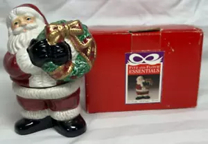 Fitz And Floyd Weihnachtsmann gestapelt Salz und Pfefferstreuer Brandneu! Vintage - Bild 1 von 8
