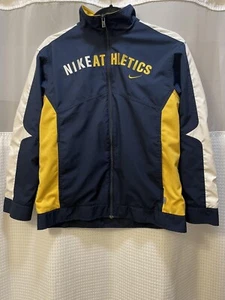 Michigan Nike Jacket Youth Large (14-16) Yellow Blue Windbreaker Training Coat - Picture 1 of 13