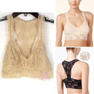 Jenni by Jennifer Moore Lace Racerback Bralette Chai Size S New - Picture 1 of 3