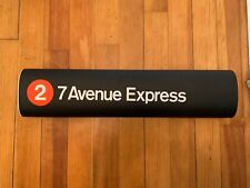 NY NYC SUBWAY ROLL SIGN ART #2 7th AVENUE EXPRESS FASHION MIDTOWN CENTRAL PARK