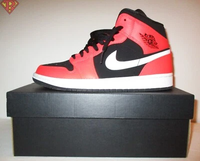 Nike Air Jordan 1 Mid Negro/Infrarrojo/23-Blanco Hombre Talla 8.5 554724-061 2018 Foto 1 de 4