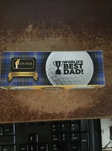 WORLD BEST DAD 3 GOLF BALL SET BIRTHDAY CHRISTMAS - Picture 1 of 1