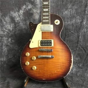 Guitarra Eléctrica Personalizada de Fábrica para Zurdos Tiger Flame Guitarra Color Sunburst - Imagen 1 de 14