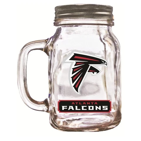 Brand New Duck House Sports NFL Atlanta Falcons 20oz Glass Mason Jar / Mug Cover