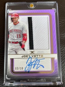 2023 Topps Definitive Joey Votto /10 Auto Jumbo Relic Cincinnati Reds - Foto 1 di 2